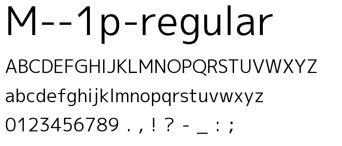 M 1p regular font