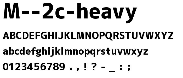 M 2c heavy font