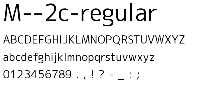 M 2c regular font