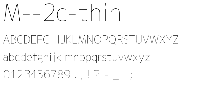 M 2c thin font