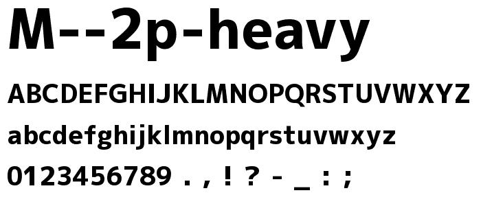 M 2p heavy font
