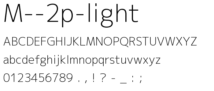 M 2p light font