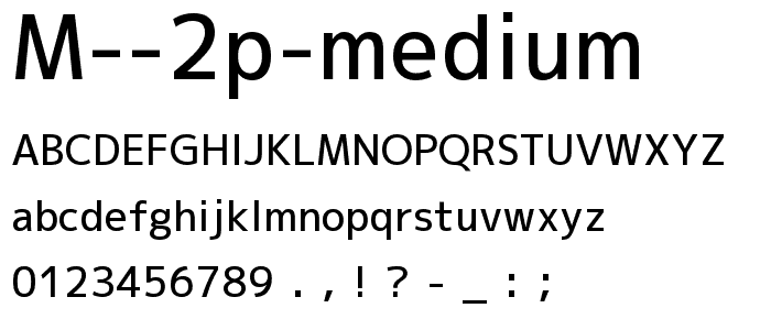 M 2p medium font