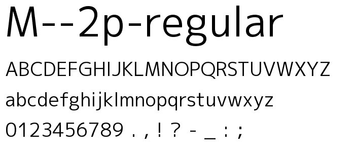 M 2p regular font