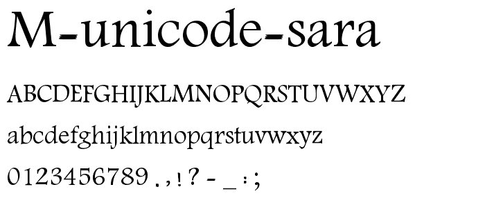 M Unicode Sara font