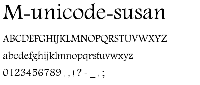 M Unicode Susan police