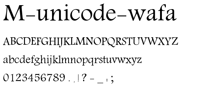 M Unicode Wafa font