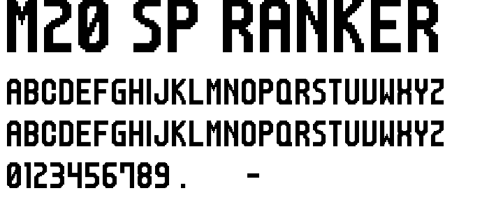 M20_SP-RANKER font