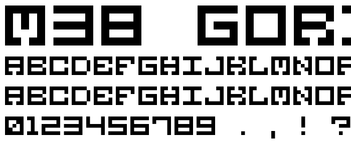 M38_GORILLA font