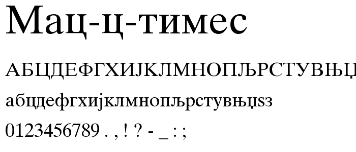 MAC C Times font