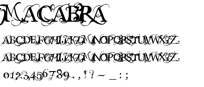 MACABRA font