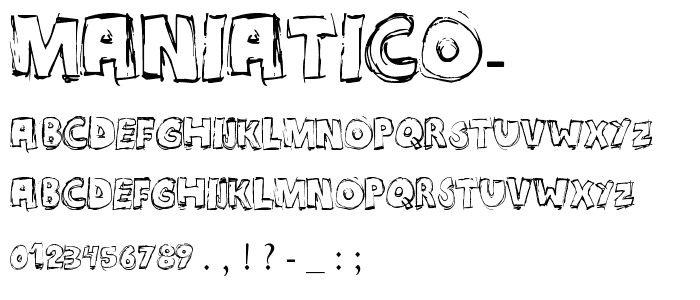 MANIATICO  font