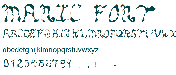 MANIC font