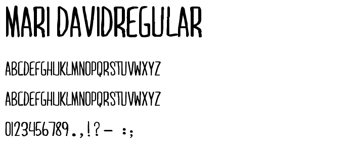 MARI_DAVIDRegular font
