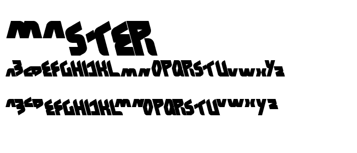 MASTER font