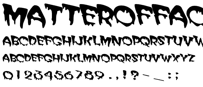 MATTEROFFACT font