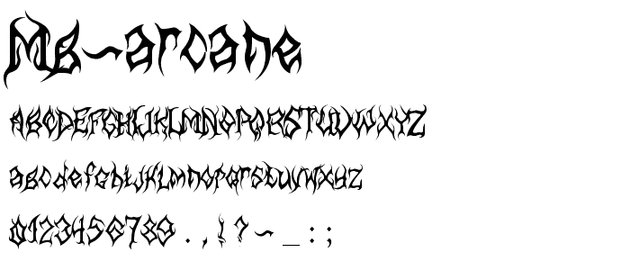 MB-Arcane font