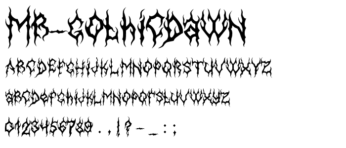 MB-GothicDawn font