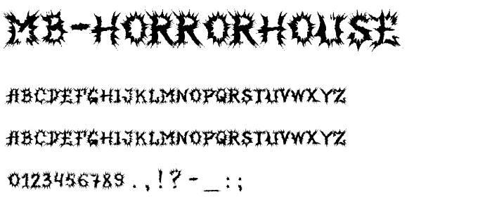 MB-HorrorHouse font