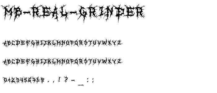 MB Real Grinder font