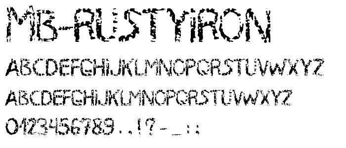 MB-RustyIron font