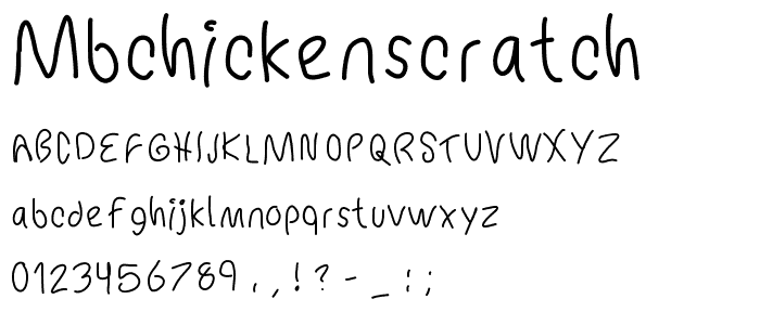 MBChickenScratch font