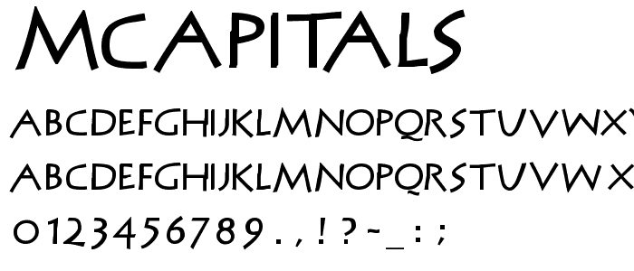 MCapitals font