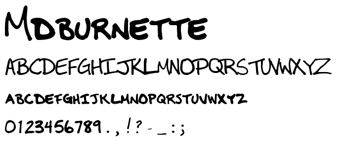 MDBurnette font