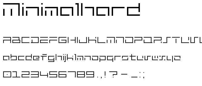 MINIMALHARD font
