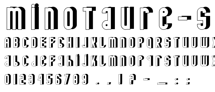 MINOTAURE shadow font