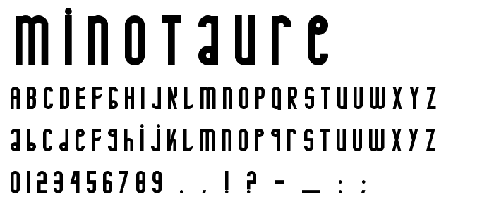 MINOTAURE font