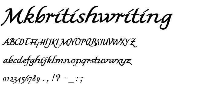 MKBritishWriting font