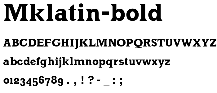 MKLatin-Bold font