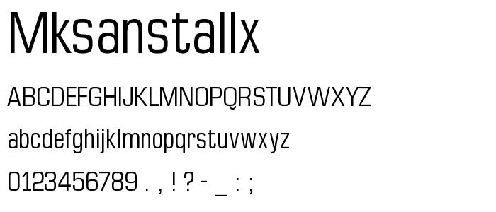 MKSansTallX font