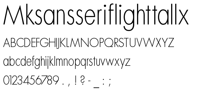 MKSansserifLightTallX font