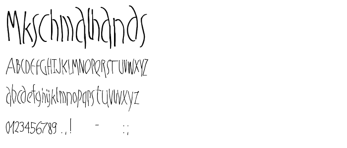 MKSchmalhands font