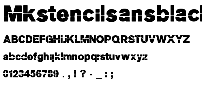 MKStencilsansBlack font
