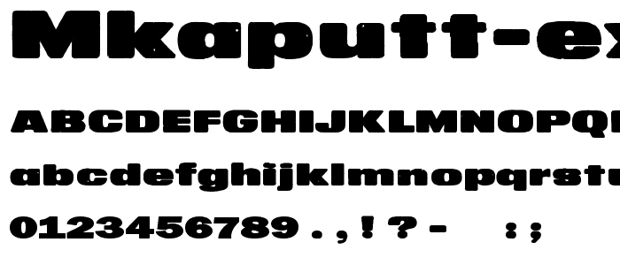 MKaputt-Expanded font