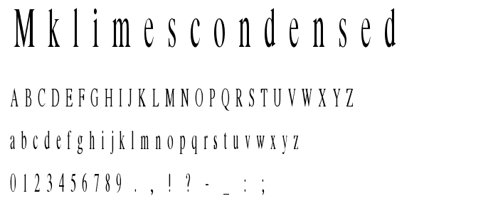 MKlimesCondensed font