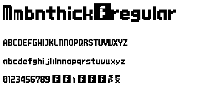 MMBNThick Regular font
