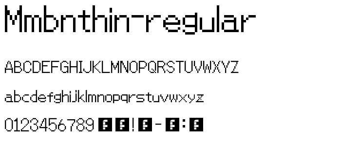 MMBNThin Regular font