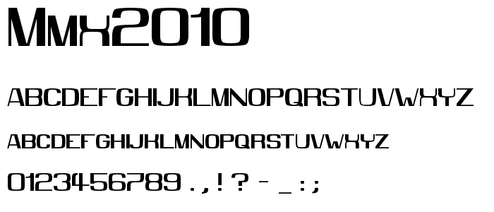 MMX2010 font