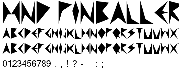 MND Pinballer Fill 1 font