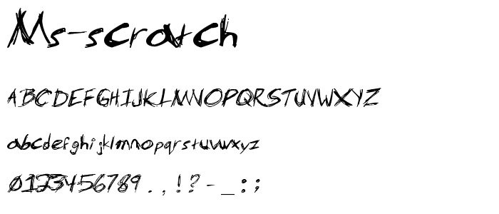 MS-Scratch font