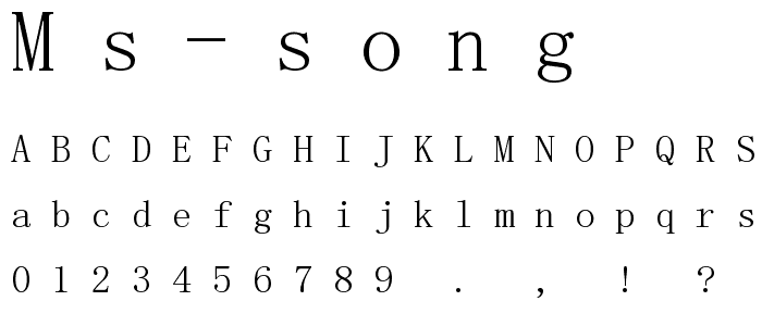 MS Song font