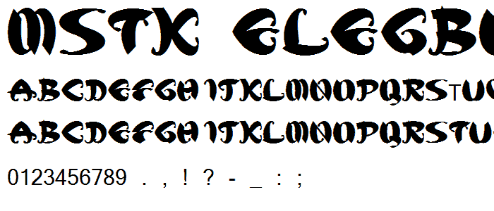 MStK ELEGBold1 font
