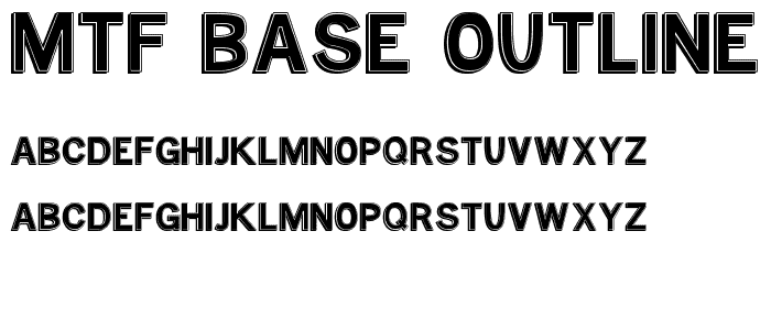MTF Base Outline font