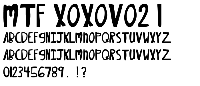 MTF XOXOvo2 1 font