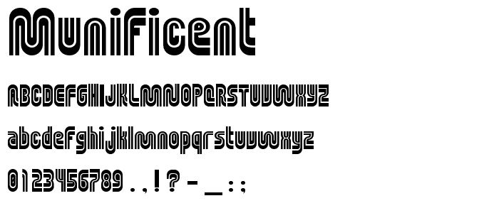 MUNIficent font