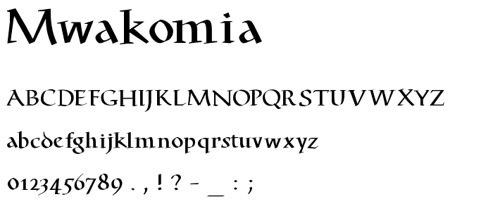 MWaKomia font